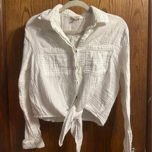Women's White Button Down Blouse